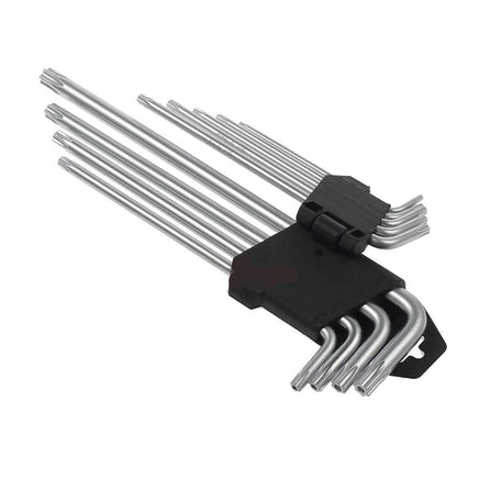9 Pcs Torx Star Long Allen Key Set T10 T15 T20 T25 T27 T30 T40 T45 T50 Kings Warehouse