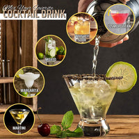 9 Pieces Drink Cocktail Barware Shaker Set Appliances Supplies Kings Warehouse 