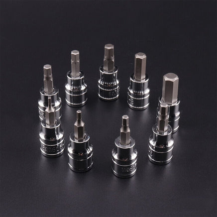 9pcs Allen Key Sockets Hex Bit Socket Set 3/8" Drive Drill Metric Tools 2-10mm KingsWarehouse