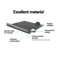 Side Awning Sun Shade Outdoor Retractable Privacy Screen 2X3M Grey