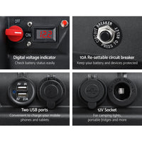 AGM Battery Box 12v XL Deep Cycle Portable Solar Caravan Camping