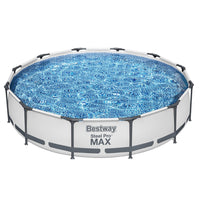 Swimming Pool 366x76cm Steel Frame Round Above Ground Pools w/ Filter Pump 6473L