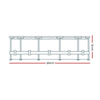Swimming Pool 366x76cm Steel Frame Round Above Ground Pools w/ Filter Pump 6473L