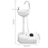Camping Basin Portable Hand Wash Sink Stand 19L Capacity