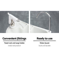 Camping Basin Portable Hand Wash Sink Stand 43L Capacity