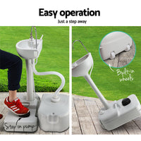 Camping Basin Portable Hand Wash Sink Stand 43L Capacity