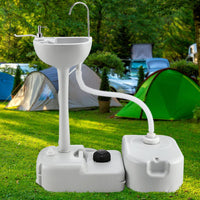 Camping Basin Portable Hand Wash Sink Stand 43L Capacity