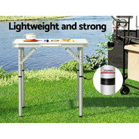 Folding Camping Table 60CM Adjustable Portable Outdoor Picnic Desk