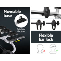 4 Bicycle Bike Carrier Rack Car Towbar Hitch Ball Mount Tail light Silver