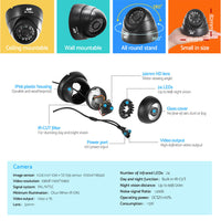 CCTV Security System 4CH DVR 4 Cameras 1080p