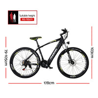 Phoenix 27.5 Inch Electric Bike Mountain Bicycle eBike Built-in Battery