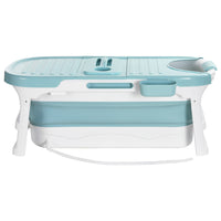 Foldable Bathtub Portable Folding Water Spa with Cover Plate 136x62cm