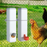 Chicken Feeder Water Dispenser Automatic Waterer Poultry Food Drinker 4L
