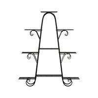 Plant Stand 9 Tier Metal Flower Pot Shelf Black