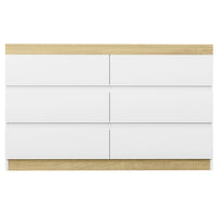 6 Chest of Drawers Cabinet Dresser Table Tallboy Storage Bedroom White