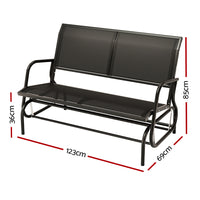 Outdoor Garden Bench Swing Glider Rocking Patio Furniture Loveseat