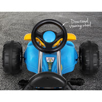 Kids Pedal Go Kart Ride On Toys Racing Car Plastic Tyre Blue