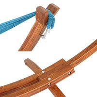Wooden Hammock Chair with Stand Outdoor Lounger Hammock Bed Timber
