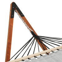 Wooden Hammock Chair with Stand Linen Hammock Bed Timber Steel 200KG