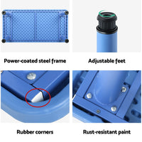 Kids Table and Chairs Study Desk Furniture 120CM Plastic Table 8 Chairs