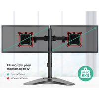 Monitor Arm Stand Dual Black
