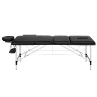 Zenses Massage Table 85CM Width 3 Fold Portable Aluminium Therapy Beauty Bed