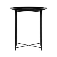 Coffee Side Table Steel Outdoor Furniture Indoor Desk Patio Garden