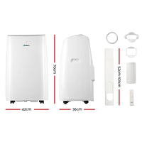 12000BTU Portable Air Conditioner Cooling Mobile Fan Cooler Remote 3300W