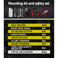 62CC Pole Circular Saw Petrol Brush Cutter Whipper Snipper 7-in-1