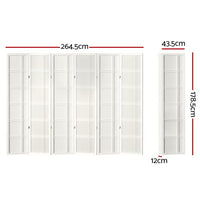 Room Divider Screen Privacy Wood Dividers Stand 6 Panel Nova White