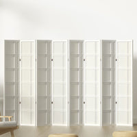 Room Divider Screen Privacy Wood Dividers Stand 8 Panel Nova White