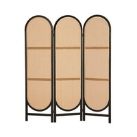 Artiss 3 Panel Room Divider Screen 151x180cm Rattan Brown