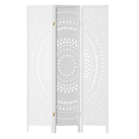 Artiss 3 Panel Room Divider Screen 132x170cm Circle White
