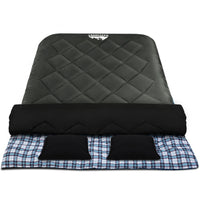 Weisshorn Sleeping Bag Double Pillow Thermal Camping Hiking Tent Grey -10ýÿC