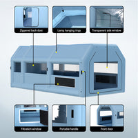 Inflatable Spray Booth 8.5X4.8M Car Paint Tent Filter System 2 Blowers