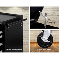 14 Drawers Toolbox Chest Cabinet Mechanic Trolley Garage Tool Storage Box