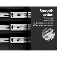 15 Drawers Tool Box Chest Trolley Cabinet Garage Storage Boxes Organizer Black