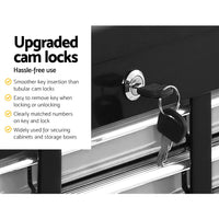 17 Drawers Tool Box Trolley Chest Cabinet Cart Garage Mechanic Toolbox Black and Grey