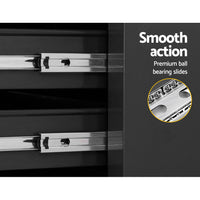 Tool Box Trolley Chest Cabinet 6 Drawers Cart Garage Toolbox Set Black