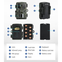 4K 16MP Trail Camera Wildlife Hunting Security Cam Night Vision