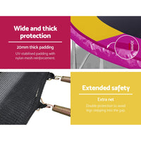 10FT Trampoline for Kids w/ Ladder Enclosure Safety Net Rebounder Colors