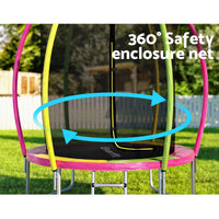 6FT Trampoline for Kids w/ Ladder Enclosure Safety Net Rebounder Colors