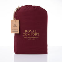 Royal Comfort Vintage Washed 100% Cotton Quilt Cover Set Bedding Ultra Soft - Double - Mulled Wine
