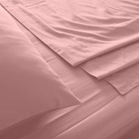 Royal Comfort 1000TC Hotel Grade Bamboo Cotton Sheets Pillowcases Set Ultrasoft - Double - Blush
