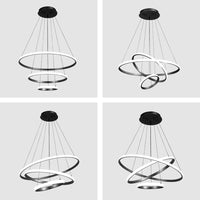 LED Modern Chandelier, 3 Colors, Dimmable Light