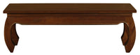 Dynasty Solid Mahogany Timber Opium Leg Bench 128 x 35(Mahogany)