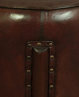 Heritage Genuine Goat Leather Ottoman/Footstool