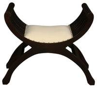 Sloan Single Seater Upholstered Stool (Chocolate)
