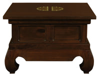 Dynasty Solid Mahogany Timber Lamp Table 60 x 60 cm (Mahogany)