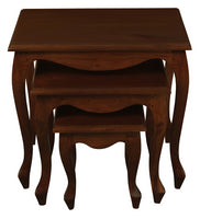 Queen Ann Nest of Table Set of 3 (Mahogany)
